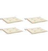 VidaXL Tuinstoelkussens 4 st 40x40x4 cm oxford stof crèmekleurig