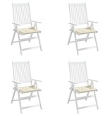 VidaXL Tuinstoelkussens 4 st 40x40x4 cm oxford stof crèmekleurig