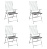 VidaXL Tuinstoelkussens 4 st 40x40x4 cm oxford stof grijs