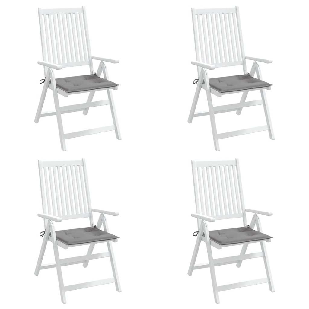 VidaXL Tuinstoelkussens 4 st 40x40x4 cm oxford stof grijs