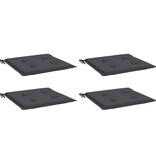 VidaXL Tuinstoelkussens 4 st 40x40x4 cm oxford stof antracietkleurig