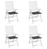 VidaXL Tuinstoelkussens 4 st 40x40x4 cm oxford stof antracietkleurig