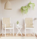 VidaXL Tuinstoelkussens lage rug 2 st 100x50x3 cm oxford stof beige