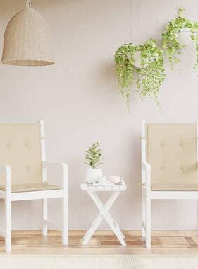 VidaXL Tuinstoelkussens lage rug 2 st 100x50x3 cm oxford stof beige
