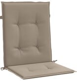 VidaXL Tuinstoelkussens lage rug 2 st 100x50x3 cm oxford stof taupe