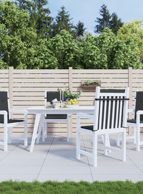 VidaXL Tuinstoelkussens lage rug 4 st 100x50x3 cm oxford stof zwart