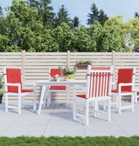 VidaXL Tuinstoelkussens lage rug 4 st 100x50x3 cm oxford stof rood