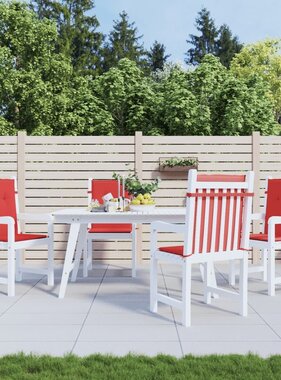VidaXL Tuinstoelkussens lage rug 4 st 100x50x3 cm oxford stof rood