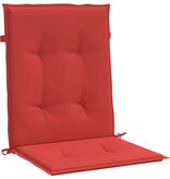 VidaXL Tuinstoelkussens lage rug 4 st 100x50x3 cm oxford stof rood