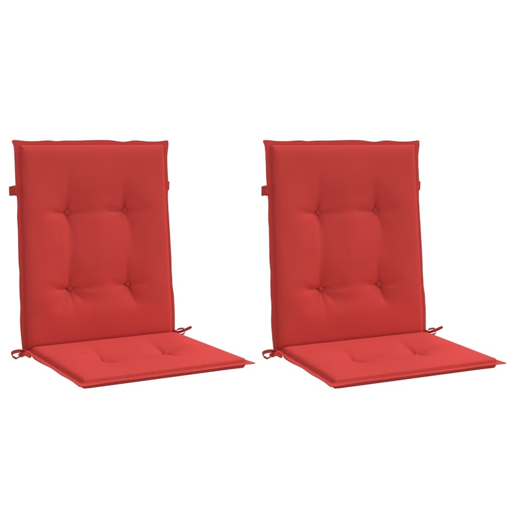 VidaXL Tuinstoelkussens lage rug 2 st 100x50x3 cm oxford stof rood