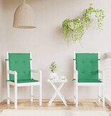 VidaXL Tuinstoelkussens lage rug 2 st 100x50x3 cm oxford stof groen