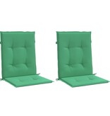 VidaXL Tuinstoelkussens lage rug 2 st 100x50x3 cm oxford stof groen