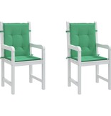 VidaXL Tuinstoelkussens lage rug 2 st 100x50x3 cm oxford stof groen