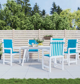 VidaXL Tuinstoelkussens lage rug 4 st 100x50x3 cm oxford stof blauw