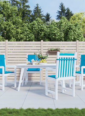 VidaXL Tuinstoelkussens lage rug 4 st 100x50x3 cm oxford stof blauw