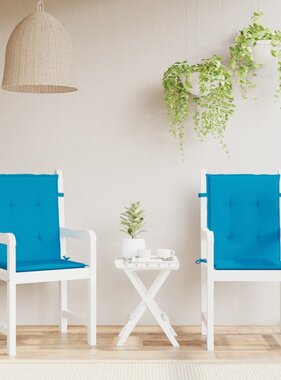 VidaXL Tuinstoelkussens lage rug 2 st 100x50x3 cm oxford stof blauw