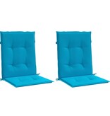 VidaXL Tuinstoelkussens lage rug 2 st 100x50x3 cm oxford stof blauw