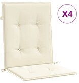 VidaXL Tuinstoelkussen lage rug 4 st 100x50x3 cm oxford stof antraciet