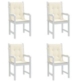 VidaXL Tuinstoelkussen lage rug 4 st 100x50x3 cm oxford stof antraciet