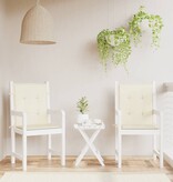 VidaXL Tuinstoelkussen lage rug 2 st 100x50x3 cm oxford stof crème