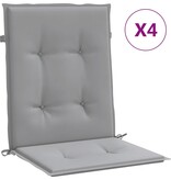 VidaXL Tuinstoelkussen lage rug 4 st oxford stof antraciet