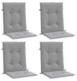 VidaXL Tuinstoelkussen lage rug 4 st oxford stof antraciet