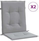 VidaXL Tuinstoelkussen lage rug 2 st oxford stof antraciet