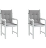 VidaXL Tuinstoelkussen lage rug 2 st oxford stof antraciet