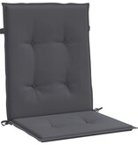 VidaXL Tuinstoelkussen lage rug oxford stof antracietkleur