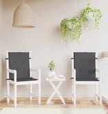 VidaXL Tuinstoelkussen lage rug 2 st oxford stof antraciet