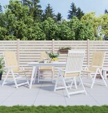 VidaXL Tuinstoelkussens 4 st hoge rug120x50x3 cm stof beige