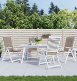 VidaXL Tuinstoelkussens 4 st hoge rug120x50x3 cm stof taupe