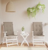 VidaXL Tuinstoelkussens 2 st hoge rug 120x50x3 cm stof taupe