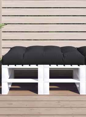VidaXL Palletkussen 120x80x12 cm stof zwart