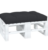 VidaXL Palletkussen 120x80x12 cm stof zwart