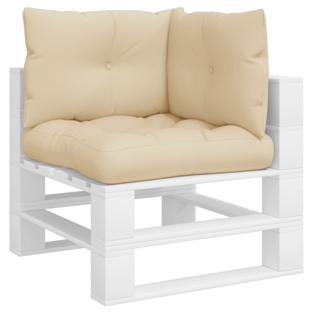 VidaXL Palletkussens 3 st stof beige