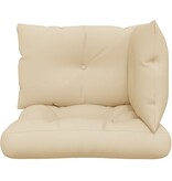VidaXL Palletkussens 3 st stof beige