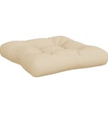 VidaXL Palletkussens 3 st stof beige