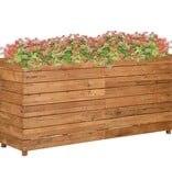 VidaXL Plantenbak verhoogd 150x40x72 cm gerecycled teakhout en staal