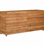 VidaXL Plantenbak verhoogd 150x40x72 cm gerecycled teakhout en staal