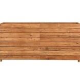 VidaXL Plantenbak verhoogd 150x40x72 cm gerecycled teakhout en staal