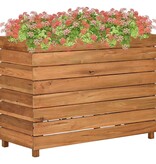 VidaXL Plantenbak verhoogd 100x40x72 cm gerecycled teakhout en staal