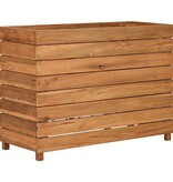 VidaXL Plantenbak verhoogd 100x40x72 cm gerecycled teakhout en staal