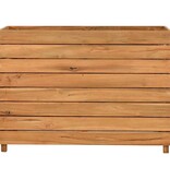 VidaXL Plantenbak verhoogd 100x40x72 cm gerecycled teakhout en staal