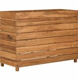 VidaXL Plantenbak verhoogd 100x40x72 cm gerecycled teakhout en staal