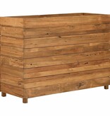 VidaXL Plantenbak verhoogd 100x40x72 cm gerecycled teakhout en staal