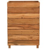VidaXL Plantenbak verhoogd 50x40x72 cm gerecycled teakhout en staal