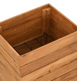 VidaXL Plantenbak verhoogd 50x40x72 cm gerecycled teakhout en staal