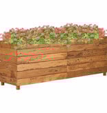 VidaXL Plantenbak verhoogd 150x40x55 cm gerecycled teakhout en staal