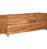 VidaXL Plantenbak verhoogd 150x40x55 cm gerecycled teakhout en staal